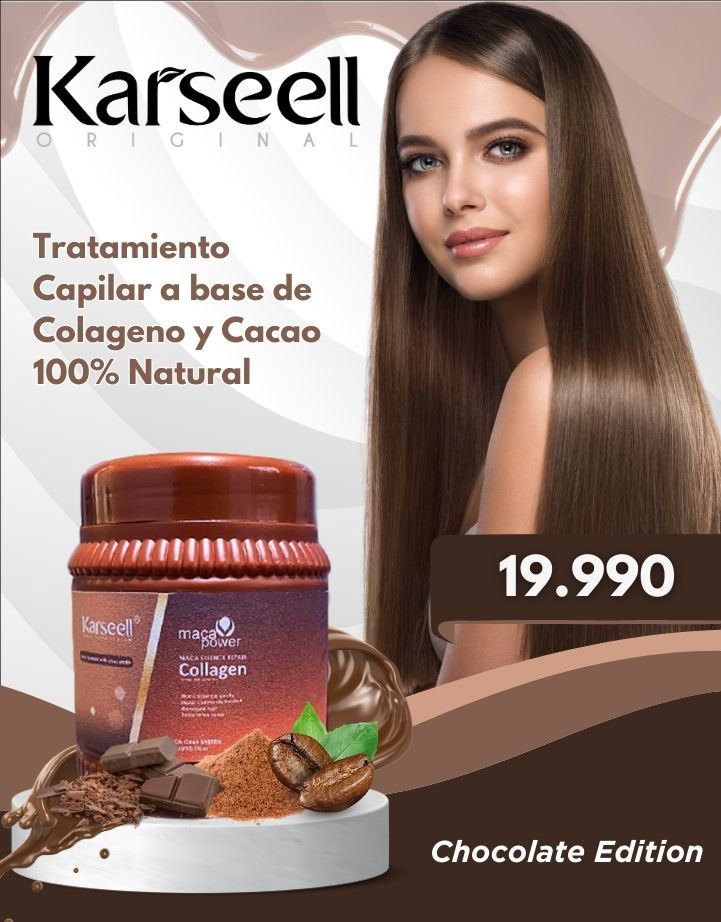 Karseell Chocolate Edition - ¡Cabello más fuerte, suave y brillante… con colágeno y cacao!