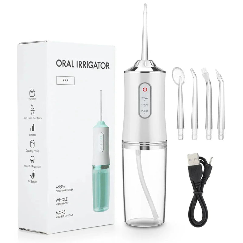 IRRIGADOR ORAL ANTISARRO RECARGABLE ✅