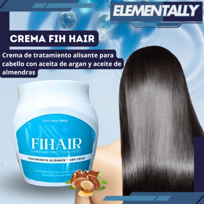 Crema Cabello Fih Hair™ - Recupera La Vida De Tu Cabello Y Elimina El Frizz Con Nuestra Crema Con Aceita De Argan 😎Solo Por Hoy Lleva 1 + 1 De Regalo✨🌿